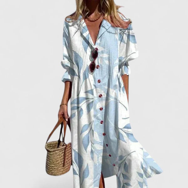 Button-Down Floral Maxi Dress